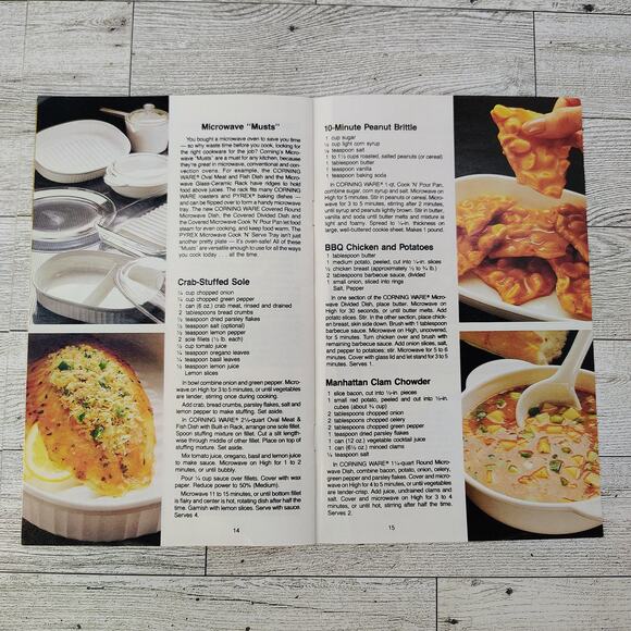 Corning Microwave Cookware Use & Care with Recipe Ideas Vtg Booklet VERY GOOD - Picture 6 of 13